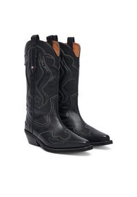 Tommy Jeans Kowbojki Archive Cowboy Boot Leather EN0EN03046 Czarny. Kolor: czarny. Materiał: skóra #4