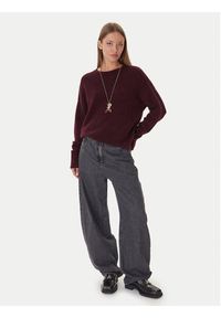 Patrizia Pepe Sweter 2K0326/K293-M536 Bordowy Regular Fit. Kolor: czerwony. Materiał: syntetyk #3
