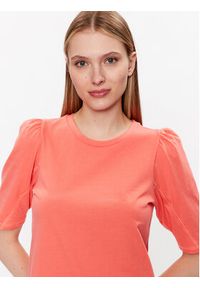 Moss Copenhagen T-Shirt Tig 17329 Różowy Regular Fit. Kolor: różowy. Materiał: bawełna