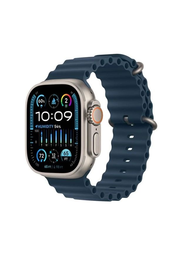 APPLE - Smartwatch Apple Watch Ultra 2 GPS + Cellular 49mm Titanium Case Ocean Band Niebieski (MREG3GK/A). Rodzaj zegarka: smartwatch. Kolor: niebieski