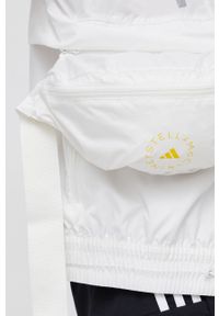 Adidas by Stella McCartney - adidas by Stella McCartney Kurtka z dołączoną nerką kolor biały przejściowa oversize. Typ kołnierza: kaptur. Kolor: biały. Materiał: materiał #6