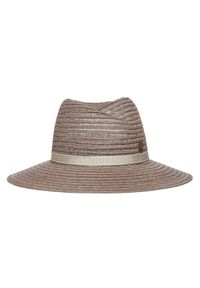 MAISON MICHEL PARIS - Beżowy kapelusz Virginie. Kolor: beżowy. Wzór: aplikacja #1