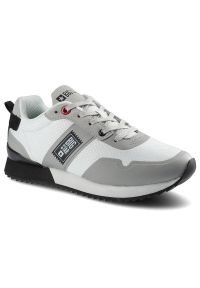 Big-Star - Białe Sneakersy Big Star Damskie Modne Półbuty. Okazja: na co dzień. Kolor: biały. Materiał: syntetyk, materiał. Szerokość cholewki: normalna