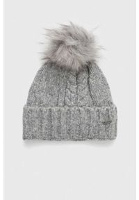 Hollister Co. czapka kolor szary z grubej dzianiny. Kolor: szary. Materiał: dzianina #1