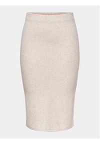 only - ONLY Spódnica ołówkowa Emma 15233600 Beżowy Slim Fit. Kolor: beżowy. Materiał: syntetyk #5