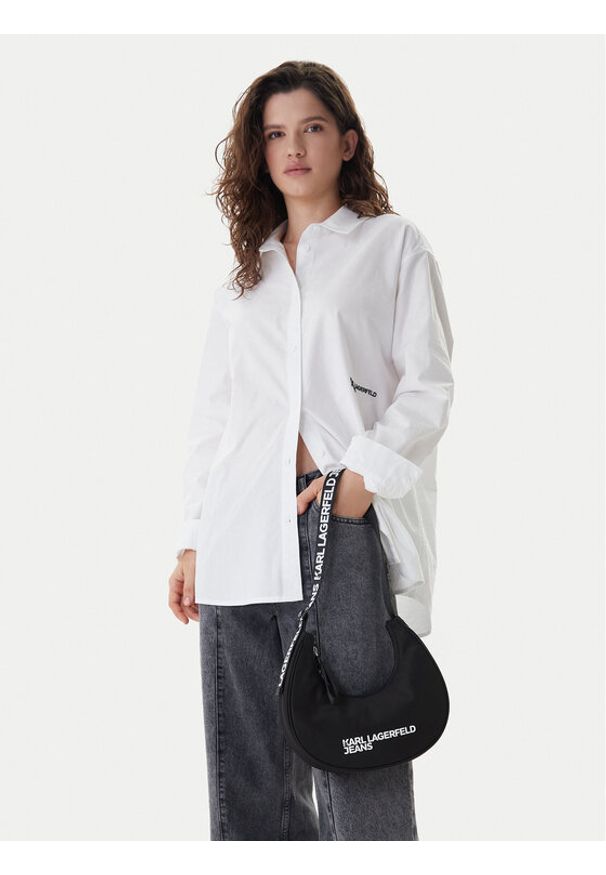 Karl Lagerfeld Jeans Torebka A3W30349 Czarny. Kolor: czarny. Materiał: skórzane