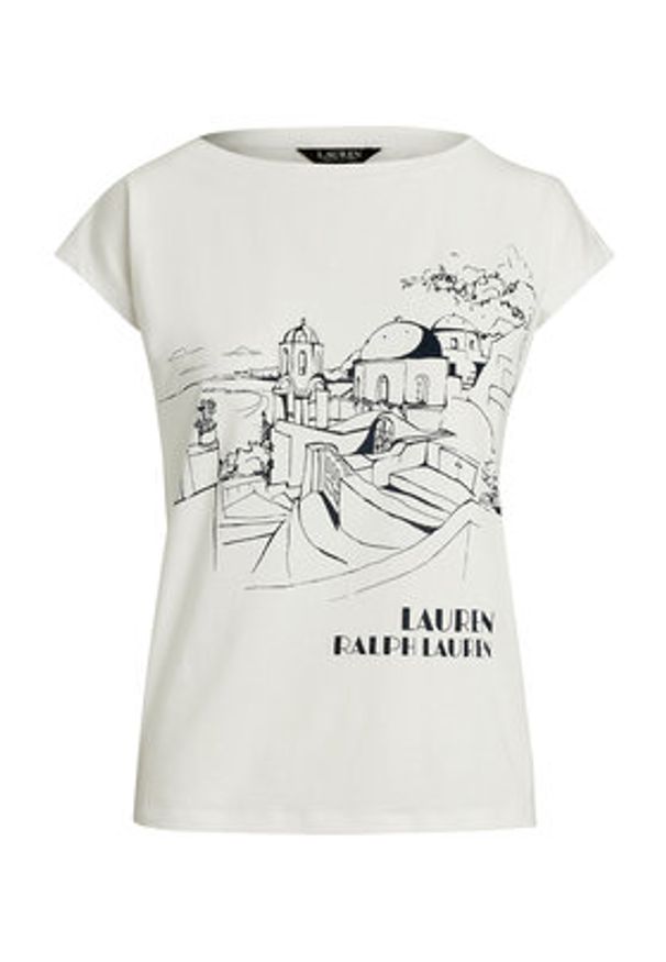 Lauren Ralph Lauren - LAUREN RALPH LAUREN T-Shirt 200971072002 Biały Relaxed Fit. Kolor: biały