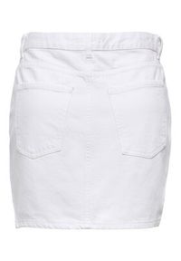 only - ONLY Spódnica jeansowa Stella 15339630 Biały Regular Fit. Kolor: biały. Materiał: bawełna #2