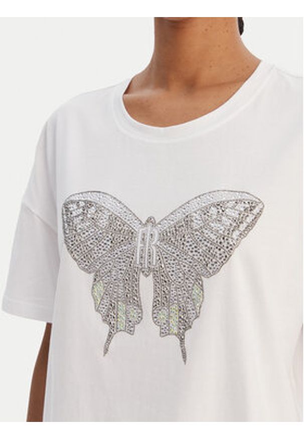 Fracomina T-Shirt FR26ST3046J401N5 Biały Regular Fit. Kolor: biały. Materiał: bawełna