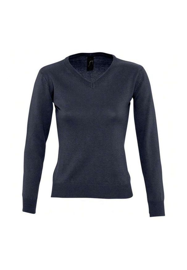 SOL'S - Bluza Damska Galaxy Z Dekoltem V. Kolor: niebieski