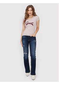 Guess T-Shirt W2BI66 J1311 Fioletowy Regular Fit. Kolor: fioletowy. Materiał: bawełna #3