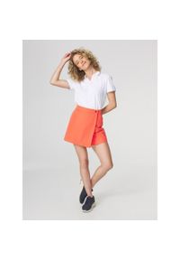 Skort damski TBS Deliasho. Kolor: czerwony. Materiał: materiał