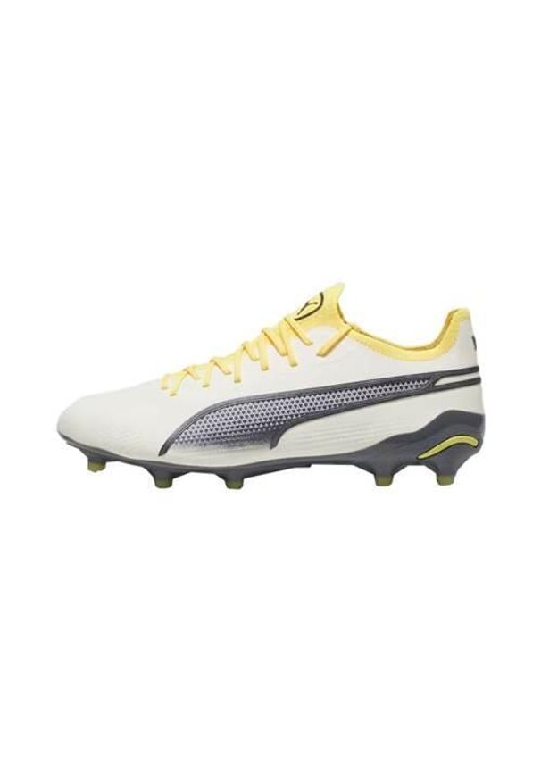Buty piłkarskie męskie Puma King Ultimate Fg Ag. Kolor: szary, żółty, wielokolorowy. Materiał: syntetyk, materiał. Szerokość cholewki: normalna. Sport: piłka nożna