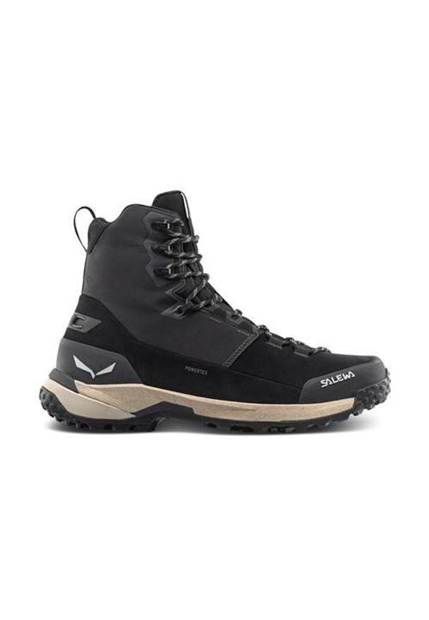 Buty trekkingowe damskie Salewa Puez Winter Mid Powertex. Wysokość cholewki: za kostkę. Kolor: szary. Materiał: materiał, syntetyk. Szerokość cholewki: normalna