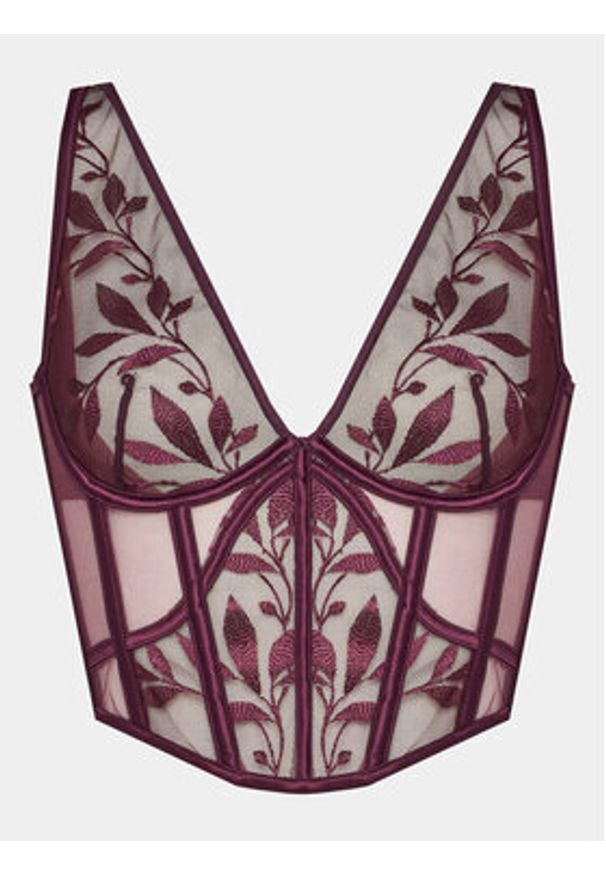 Hunkemöller Biustonosz braletka Domenica Bustier 203483 Fioletowy. Kolor: fioletowy. Materiał: syntetyk