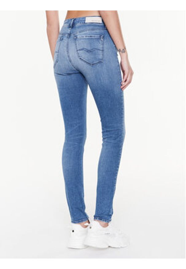 Replay Jeansy WHW689.000.93A Niebieski Skinny Fit. Kolor: niebieski