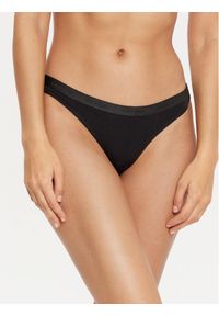 Calvin Klein Underwear Komplet 3 par stringów Thong 3pk 000QD5244E Kolorowy. Materiał: bawełna. Wzór: kolorowy