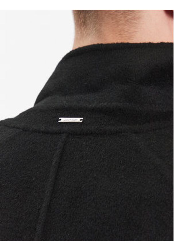 Calvin Klein Płaszcz wełniany K10K111601 Czarny Regular Fit. Kolor: czarny. Materiał: syntetyk, wełna