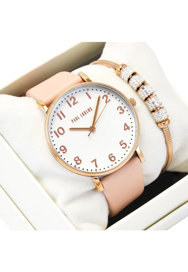 Paul Lorens - Zegarek damski złoty FARAH zestaw z bransoletką. Kolor: złoty