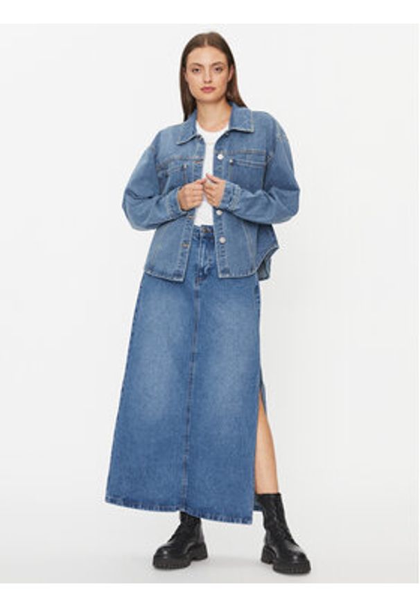 Vero Moda Kurtka jeansowa Josie 10294181 Niebieski Relaxed Fit. Kolor: niebieski. Materiał: bawełna