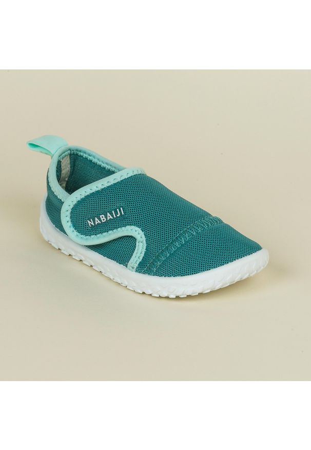 NABAIJI - Buty do wody Aquashoes dla malucha Nabaiji. Okazja: na plażę. Kolor: niebieski, zielony, wielokolorowy. Materiał: poliester. Styl: sportowy
