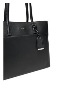 Calvin Klein Torebka Ck Must Medium Shopper_Caviar K60K613086 Czarny. Kolor: czarny. Materiał: skórzane