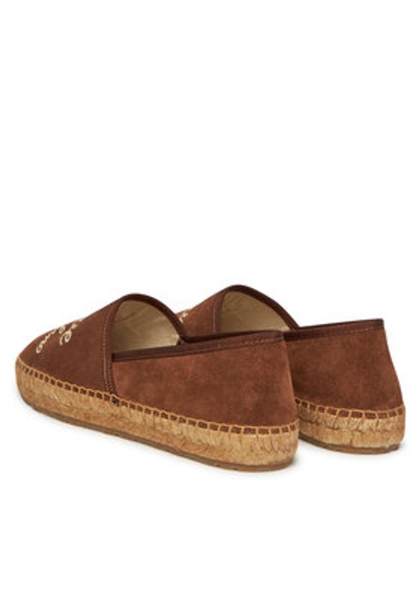 Love Moschino - LOVE MOSCHINO Espadryle JA10272G0MIG0300 Brązowy. Kolor: brązowy. Materiał: zamsz, skóra
