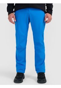 4f - 4F Spodnie trekkingowe membrana 10000 męskie - niebieskie S. Stan: podwyższony. Kolor: niebieski. Materiał: materiał. Technologia: Primaloft. Sport: turystyka piesza, wspinaczka #2