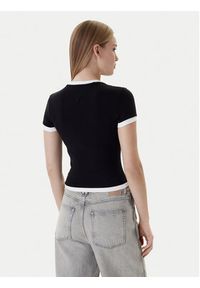 Tommy Jeans T-Shirt Badge DW0DW22575 Czarny Slim Fit. Kolor: czarny. Materiał: bawełna #3