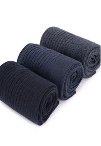 Gino Rossi Zestaw 3 par wysokich skarpet męskich 3MB-003-AW24 (3-pack) Kolorowy. Materiał: bawełna. Wzór: kolorowy