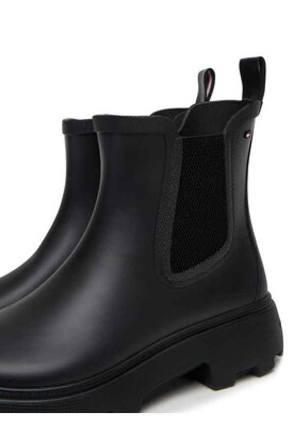 TOMMY HILFIGER - Tommy Hilfiger Kalosze Rubber Flag Cleated FW0FW08637 Czarny. Kolor: czarny. Materiał: guma