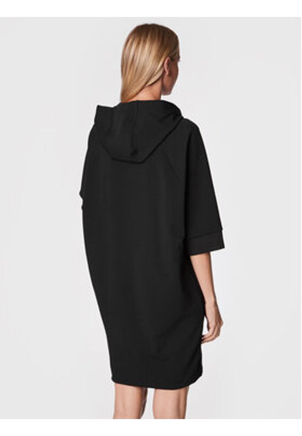 Sisley Sukienka dzianinowa 4IPRLV01T Czarny Regular Fit. Kolor: czarny. Materiał: dzianina, bawełna