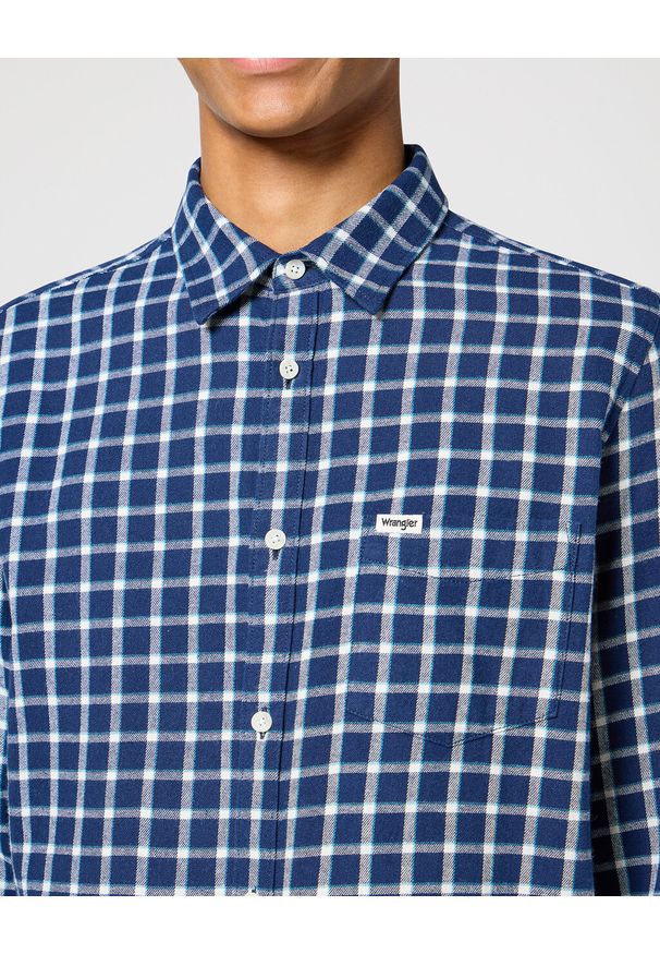 Wrangler - WRANGLER MĘSKA KOSZULA 1 PKT SHIRT BLACK IRIS 112356771 W5X2017356