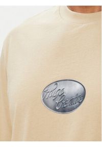 Hugo - HUGO T-Shirt Nadero 50566032 Beżowy Regular Fit. Kolor: beżowy. Materiał: bawełna #3