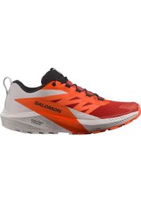 salomon - Buty do biegania męskie Salomon Sense Ride 5. Kolor: pomarańczowy, żółty, wielokolorowy. Materiał: materiał. Szerokość cholewki: normalna