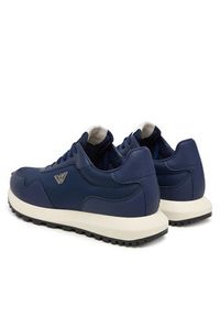 Emporio Armani Sneakersy EM003738 AF19532 MB371 Granatowy. Kolor: niebieski. Materiał: zamsz, skóra #3