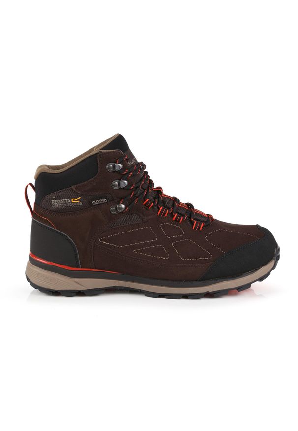 Samaris Suede Regatta męskie trekkingowe buty. Kolor: brązowy. Materiał: poliester, skóra, guma. Sport: turystyka piesza