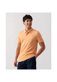 HUGO BOSS - Koszulka Polo męska BOSS Passenger Light/Pastel Orange slim fit pomarańczowa. Typ kołnierza: polo. Kolor: czerwony. Styl: sportowy #1