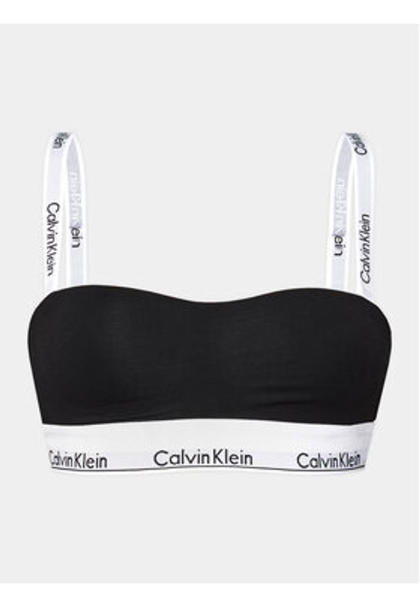 Calvin Klein Underwear Biustonosz bezfiszbinowy 000QF7628E Czarny. Kolor: czarny. Materiał: bawełna