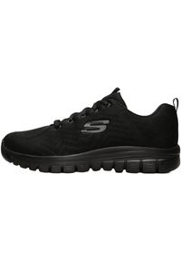 skechers - Buty do chodzenia damskie Skechers Gracefulget Connected. Kolor: czarny. Materiał: guma, syntetyk, tkanina, materiał. Model: Skechers Sport. Sport: turystyka piesza