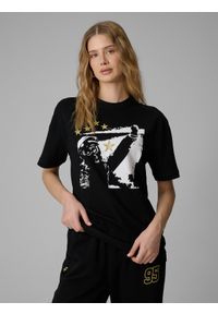 4f - 4F T-shirt regular z nadrukiem uniseks 4F x Bartosz Zmarzlik - czarny L. Okazja: na co dzień. Kolor: czarny. Materiał: materiał, bawełna. Wzór: nadruk. Styl: casual, klasyczny, sportowy #2
