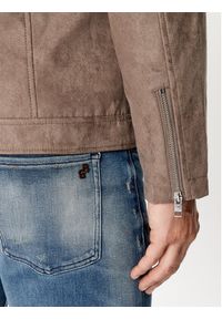 Jack & Jones - Jack&Jones Kurtka z imitacji skóry 12236853 Brązowy Regular Fit. Kolor: brązowy. Materiał: skóra