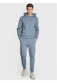 Calvin Klein Spodnie dresowe Micro Logo K10K109940 Szary Relaxed Fit. Kolor: szary. Materiał: bawełna, dresówka, syntetyk