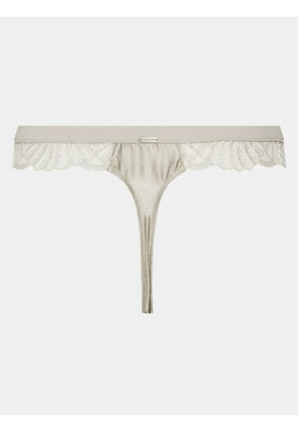 Calvin Klein Underwear Stringi 000QF7759E Zielony. Kolor: zielony. Materiał: syntetyk