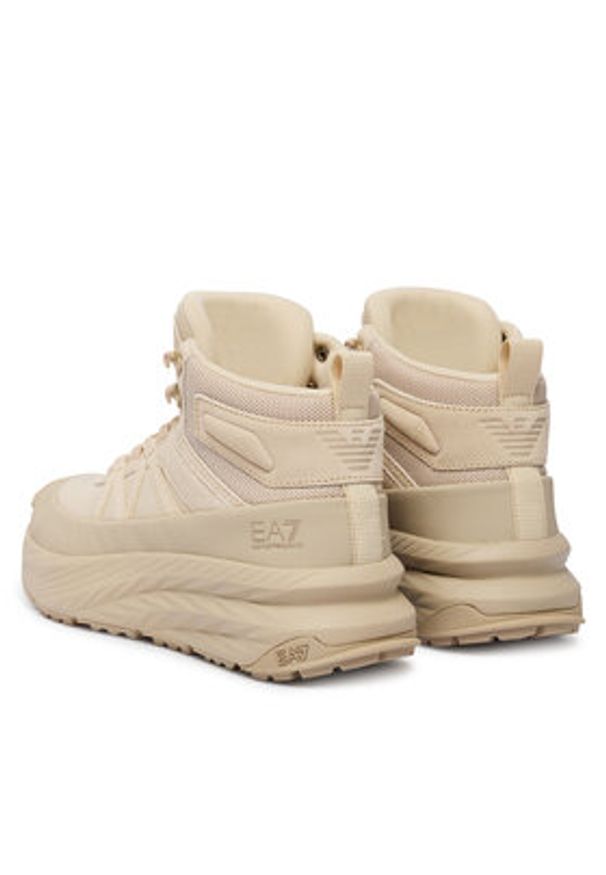 EA7 Emporio Armani Sneakersy Stivale 7X000299 AF18450 MZ244 Beżowy. Kolor: beżowy. Materiał: materiał