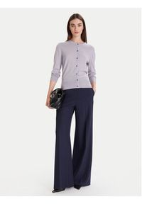 Calvin Klein Kardigan LV044D323G Szary Slim Fit. Kolor: szary. Materiał: wełna