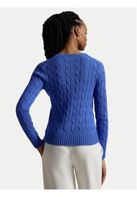 Polo Ralph Lauren Sweter 211971870504 Niebieski Slim Fit. Typ kołnierza: polo. Kolor: niebieski. Materiał: bawełna #4
