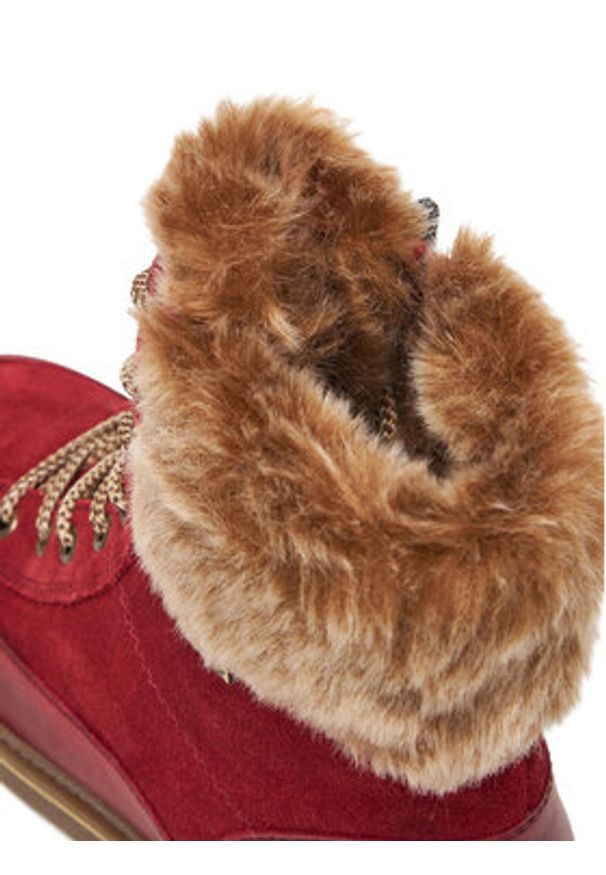 Remonte Trzewiki CEO-D0U78-35 Czerwony. Kolor: czerwony. Materiał: skóra, zamsz