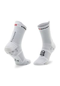 Compressport Skarpety wysokie unisex Pro Racing Socks V4.0 Run High XU00046B_010 Biały. Kolor: biały. Materiał: materiał #2