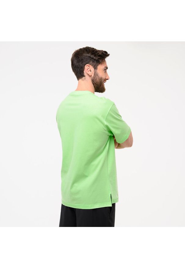 Decathlon - Koszulka z krótkim rękawem męska Puma Gym & Pilates. Materiał: bawełna. Długość rękawa: krótki rękaw. Długość: krótkie. Sport: joga i pilates